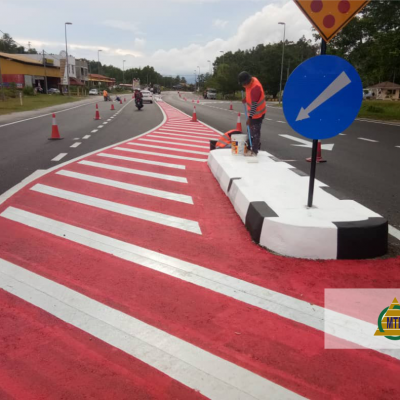 Road Painting Activities In Setiu Terengganu